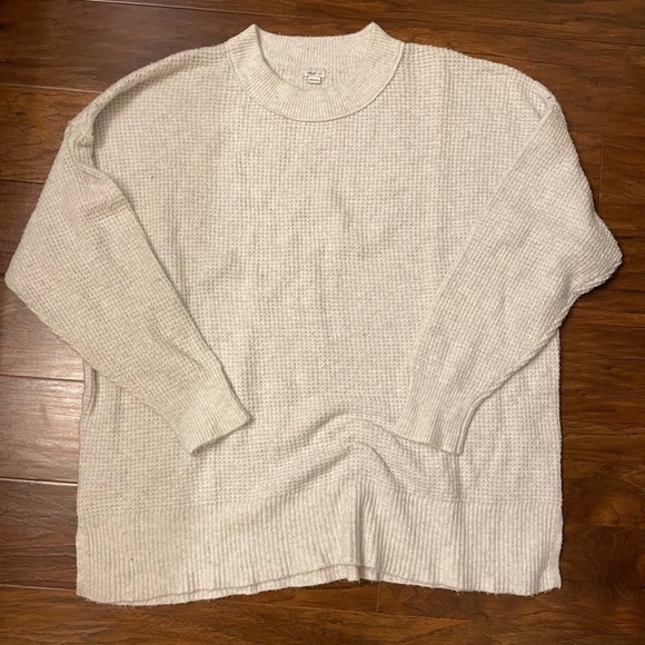 Aerie Oversized Waffle Knit Sweater Size S - Picture 1 of 4